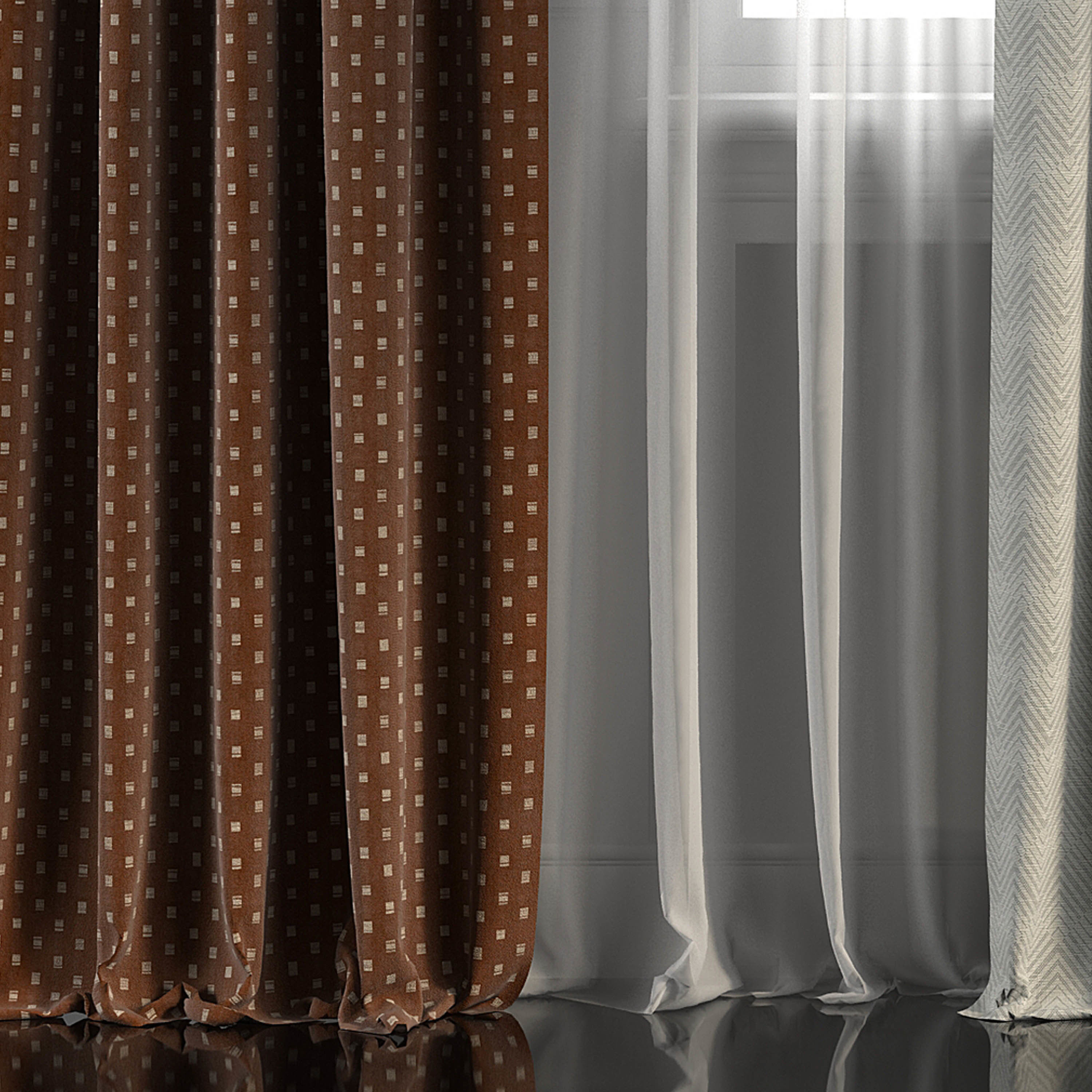 Curtain Set 271 3D model_2