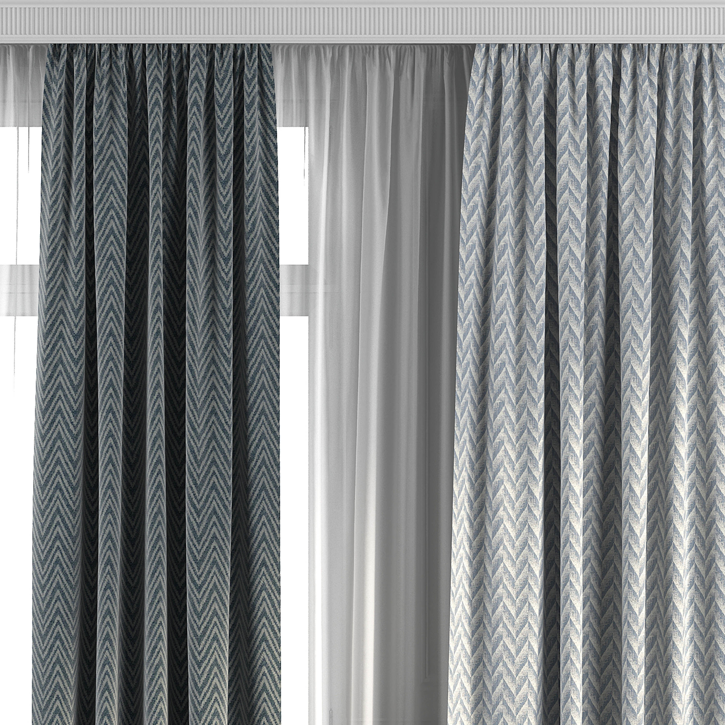 Curtain Set 272 3D model_2