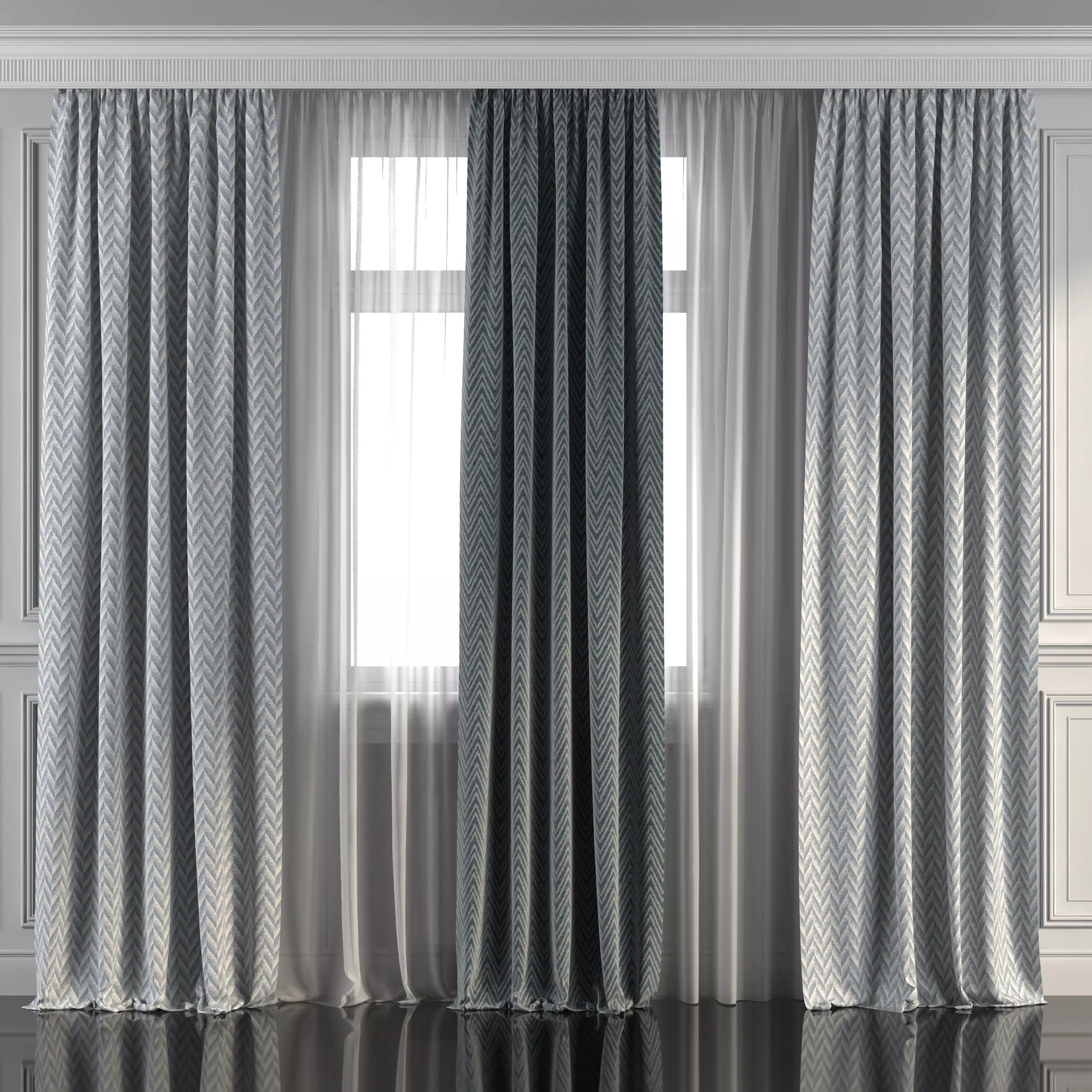 Curtain Set 272 3D model_0