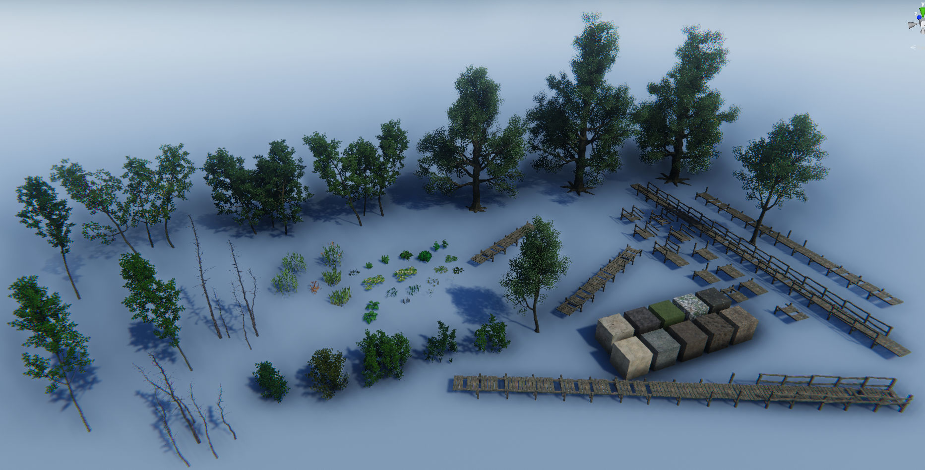 Nature Package - Swamp Forest Environment Unity Low-poly 3D model_16