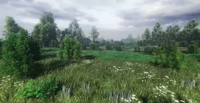 Nature Package - Swamp Forest Environment Unity Low-poly 3D model