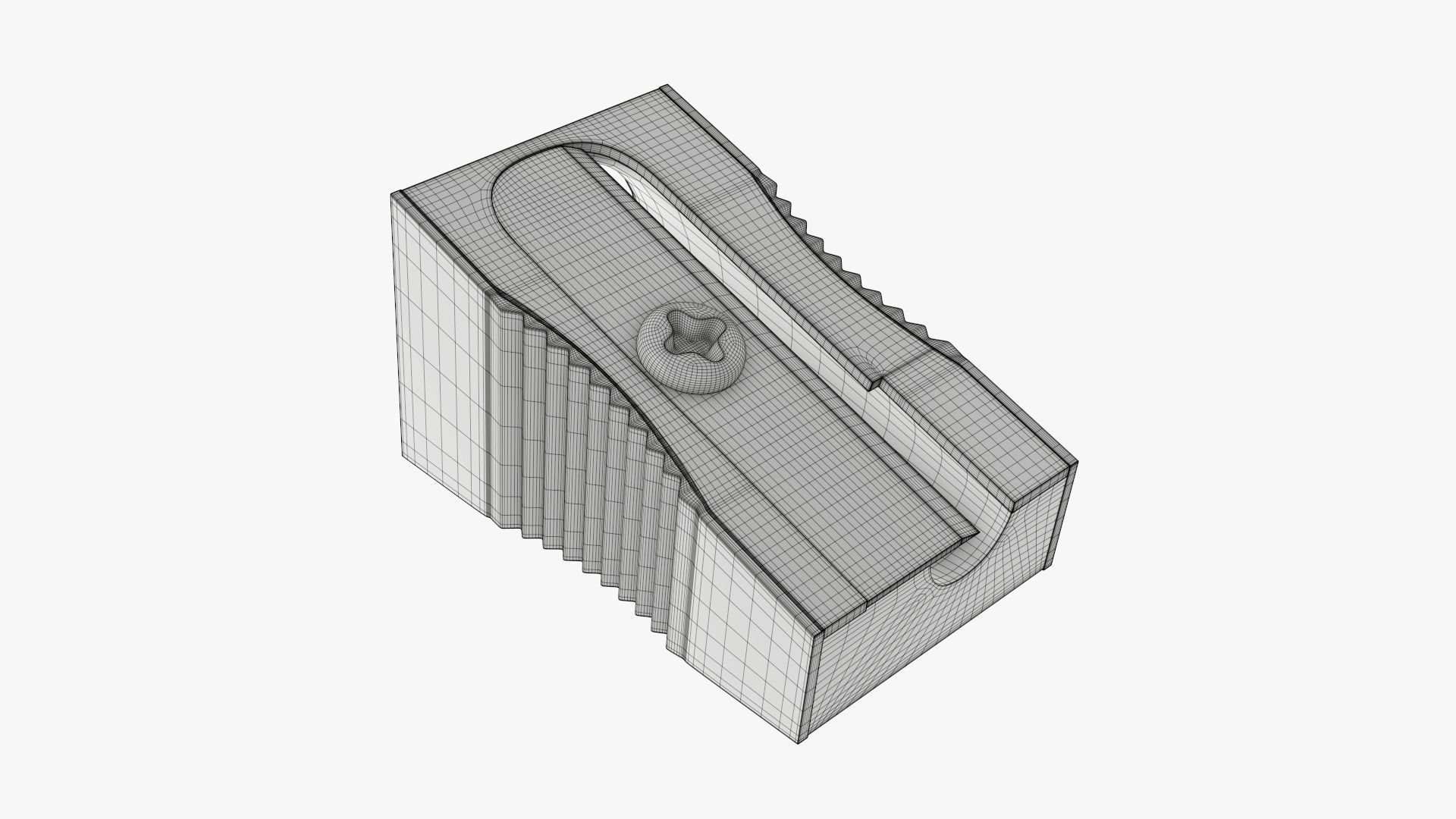 Pencil sharpener metal 3D model_5