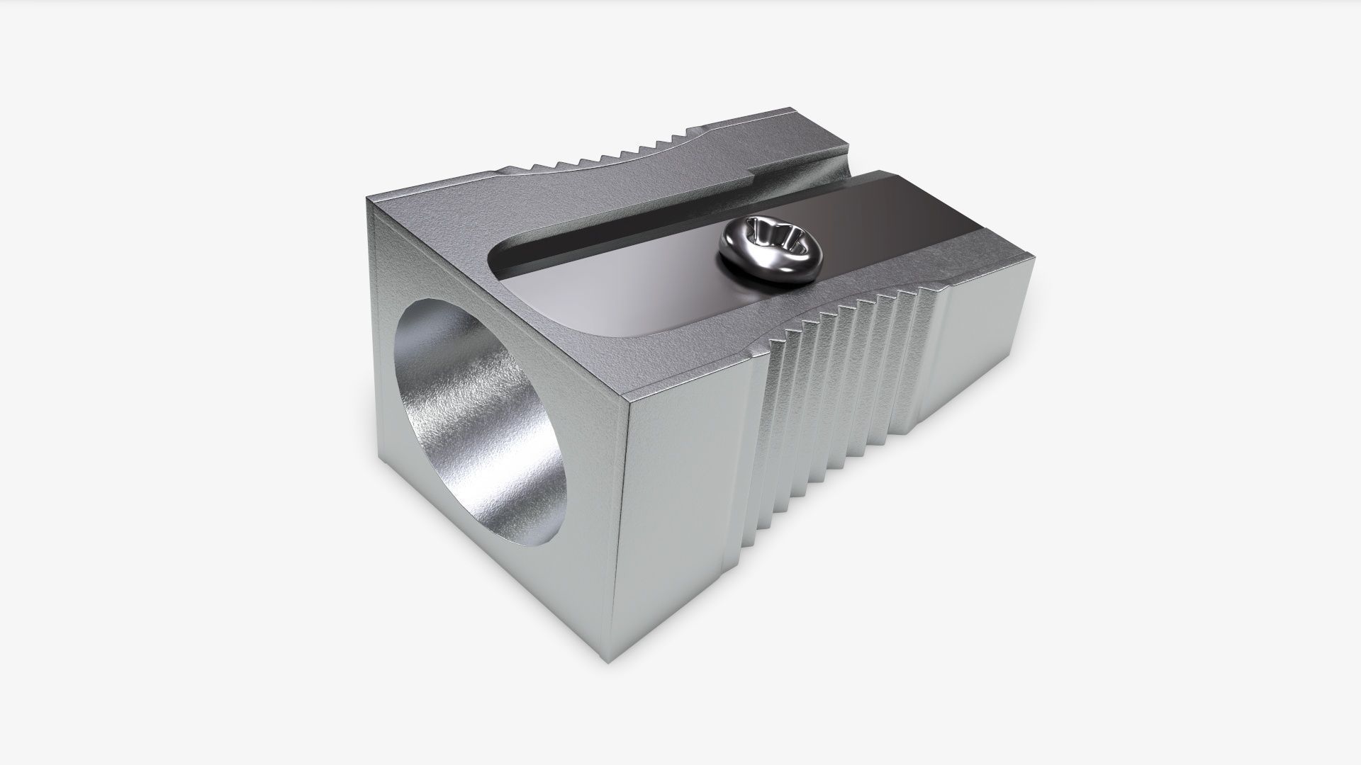 Pencil sharpener metal 3D model_1