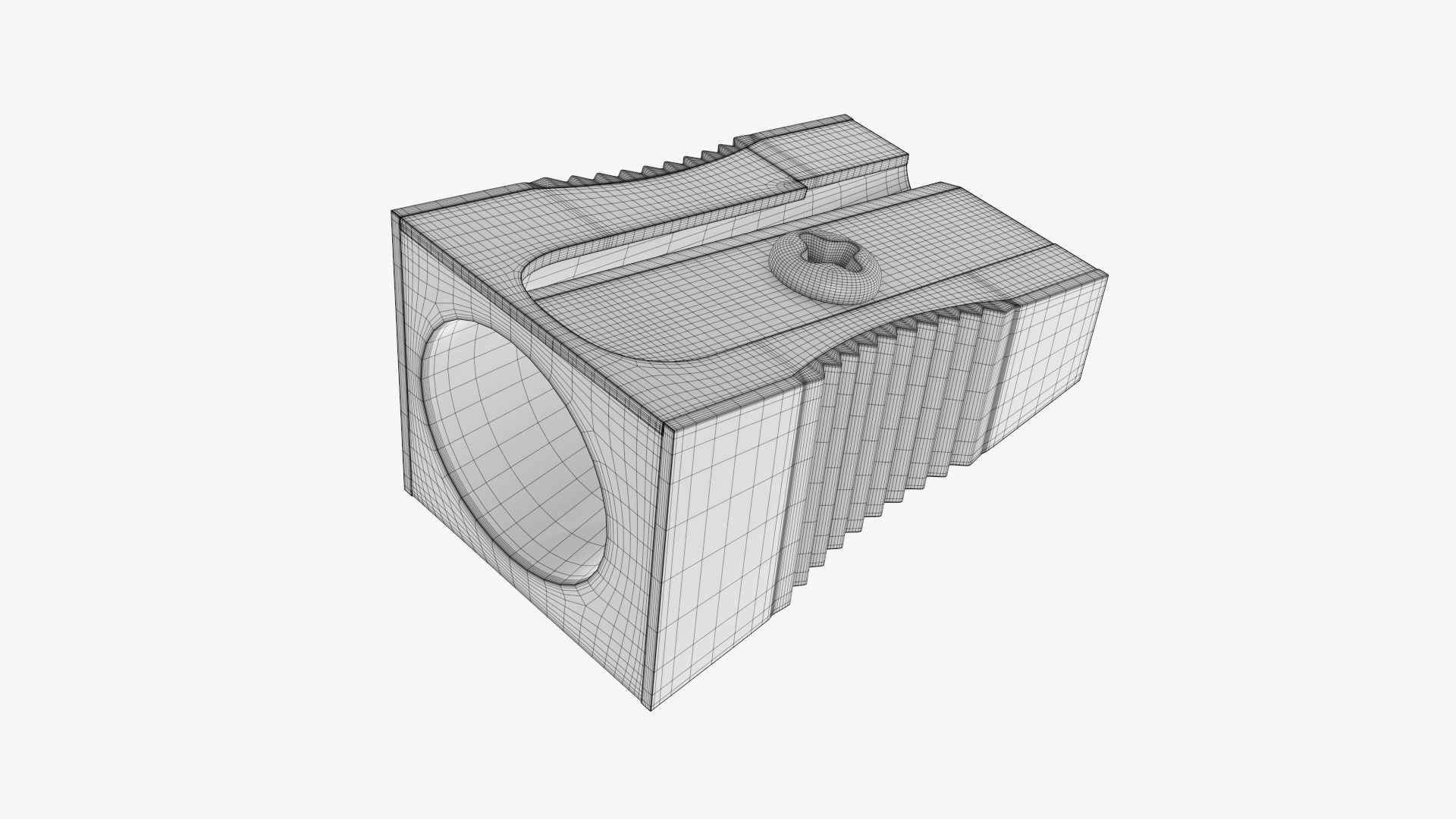 Pencil sharpener metal 3D model_6