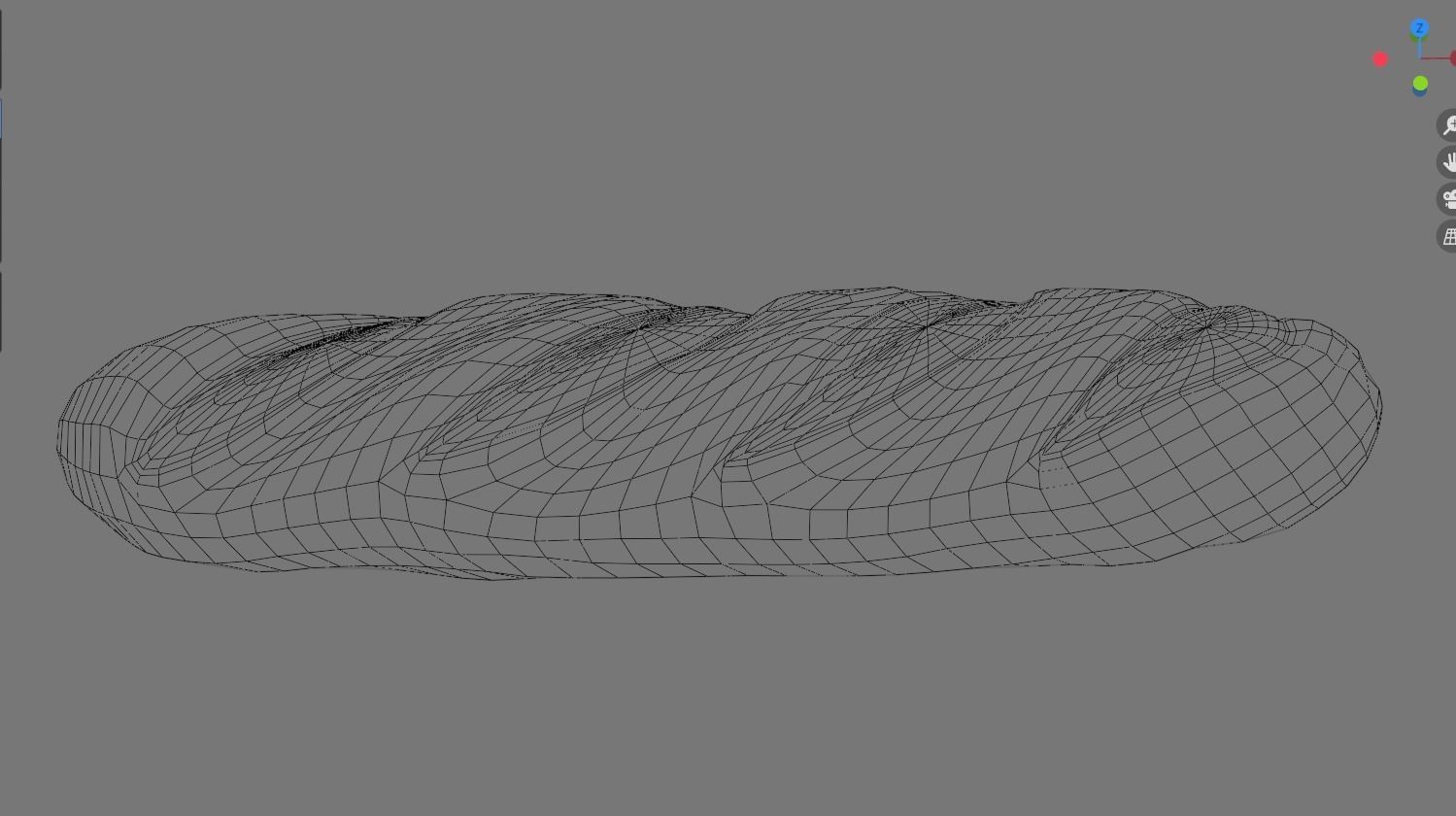 Baguette bread cartoon 3D model_11