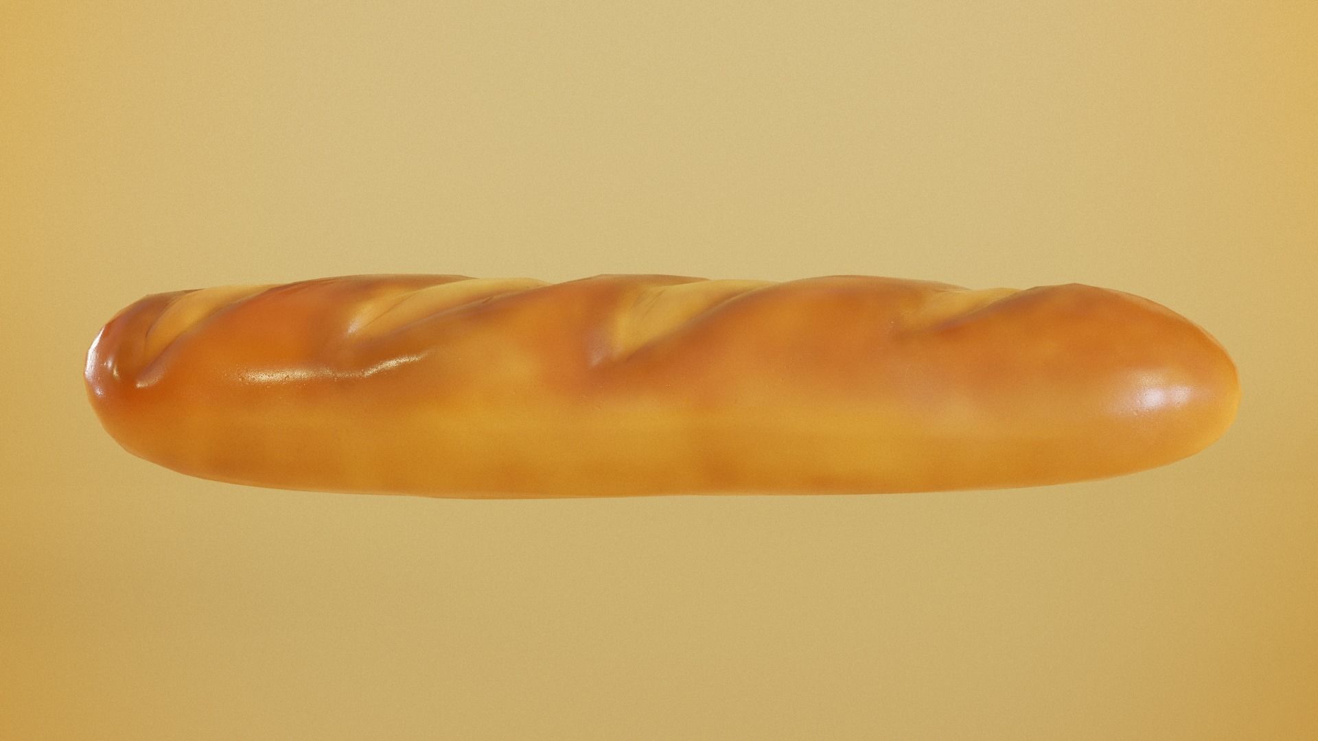 Baguette bread cartoon 3D model_6