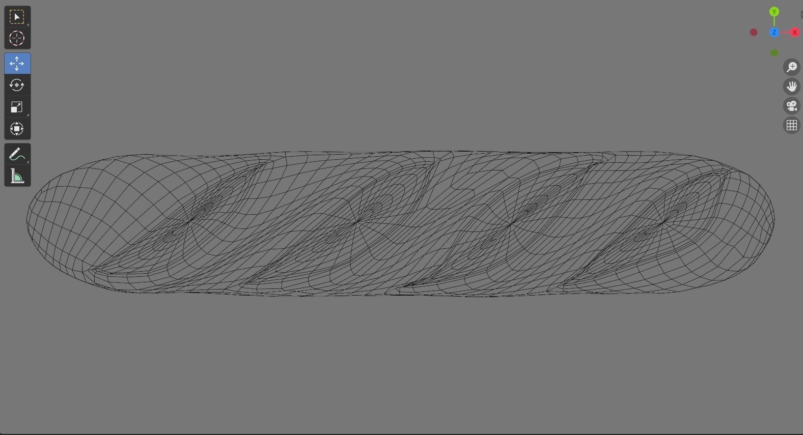 Baguette bread cartoon 3D model_12