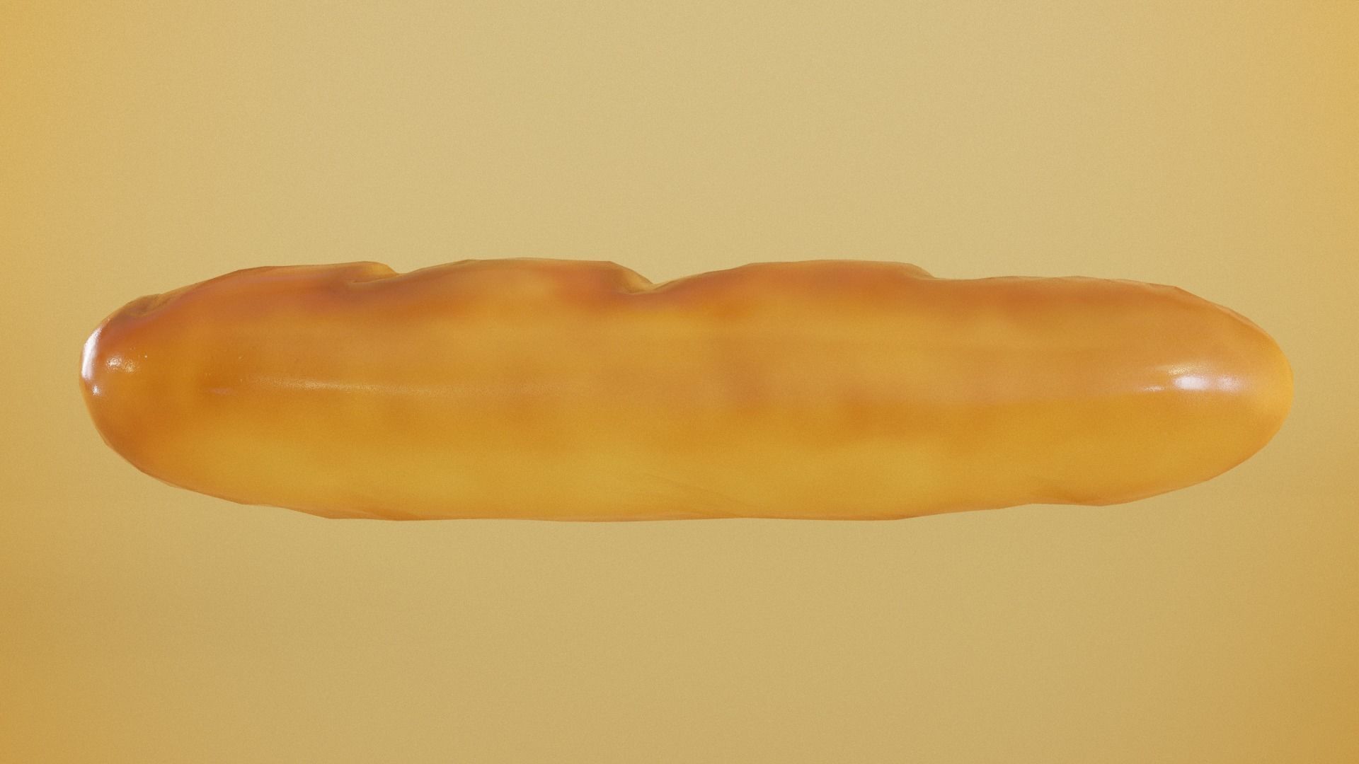 Baguette bread cartoon 3D model_7