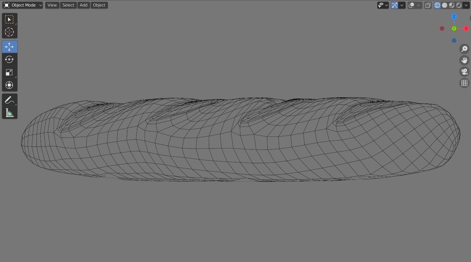 Baguette bread cartoon 3D model_13