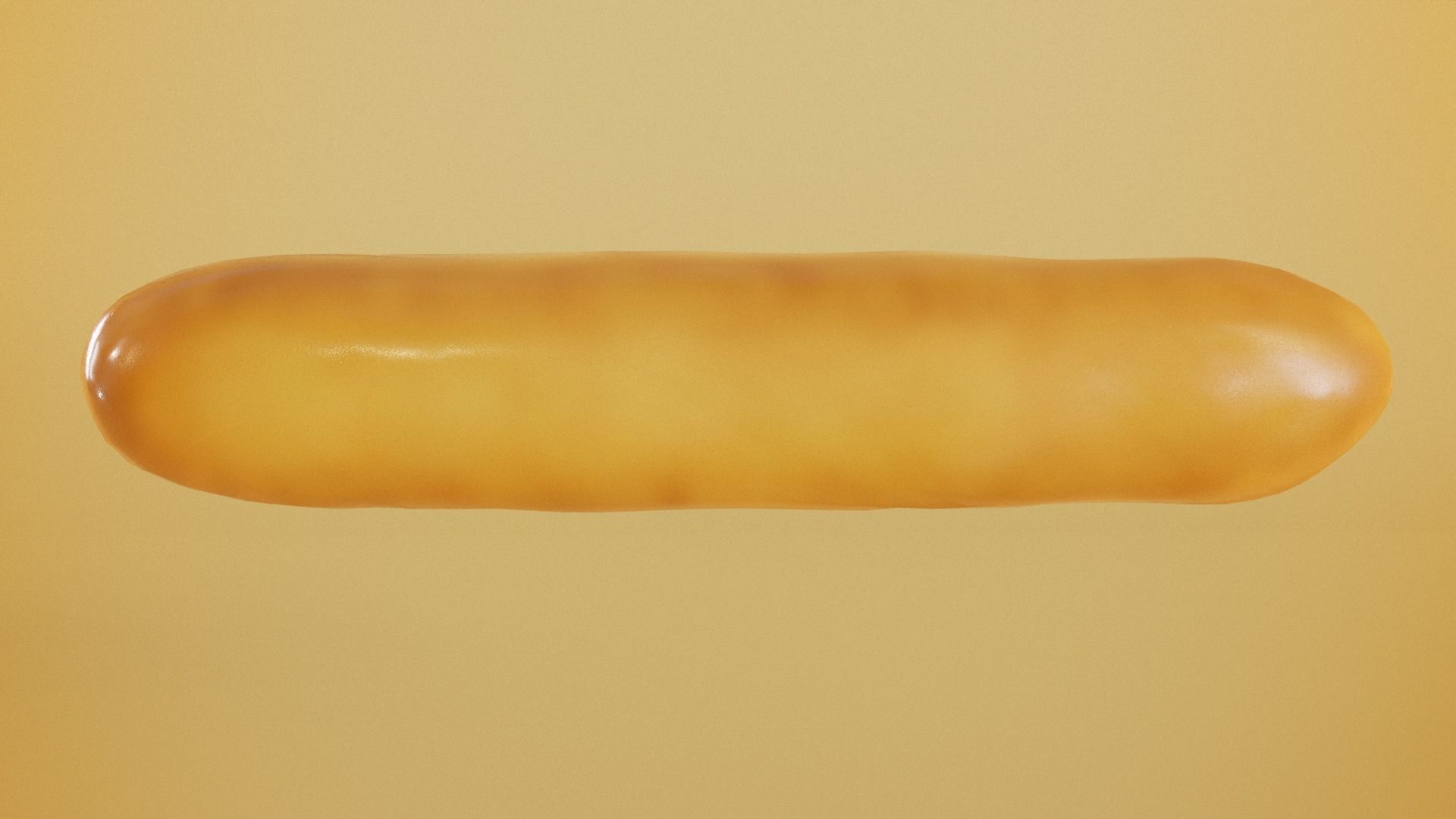 Baguette bread cartoon 3D model_8