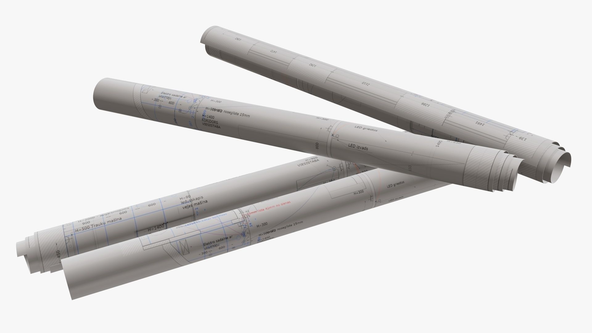 Paper rolls 01 3D model_1