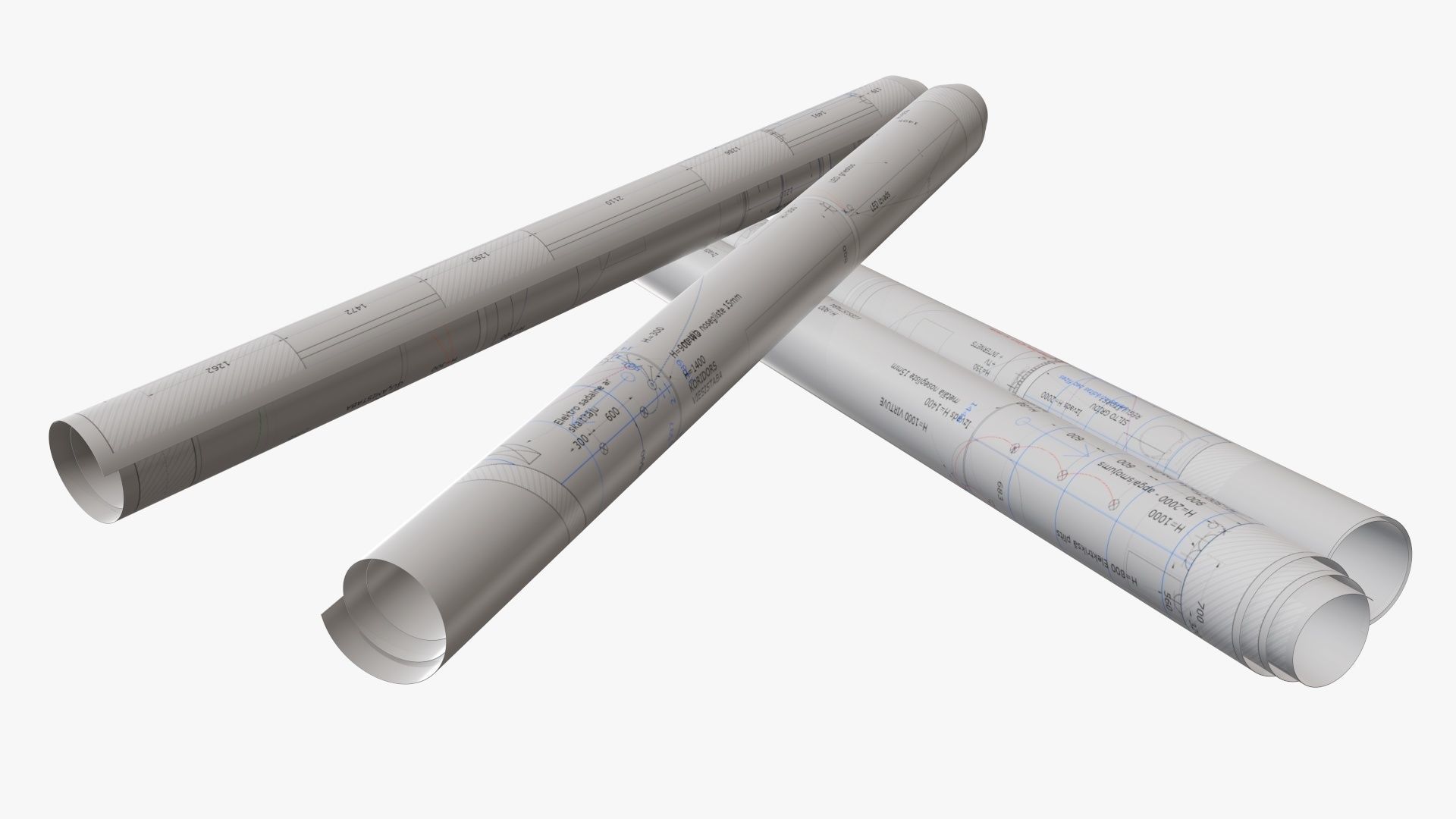 Paper rolls 01 3D model_2