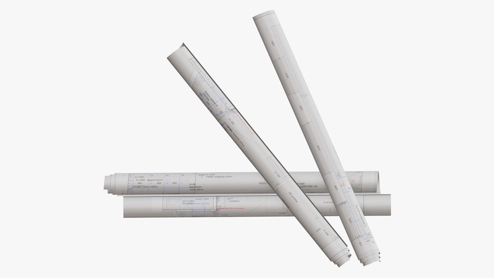 Paper rolls 01 3D model_4