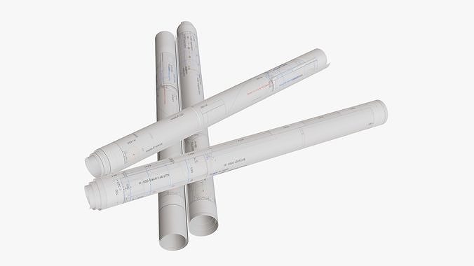 Paper rolls 01 3D model