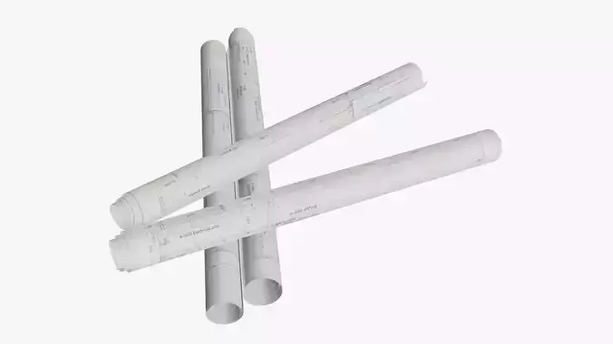 Paper rolls 01 3D model
