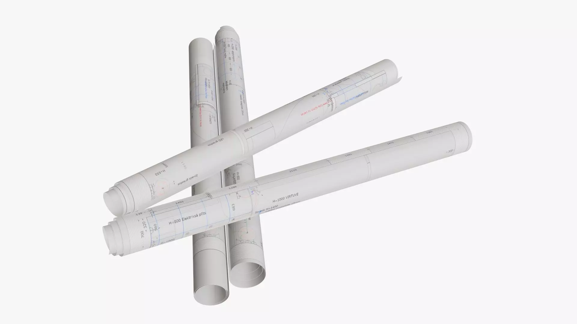 Paper rolls 01 3D model_0