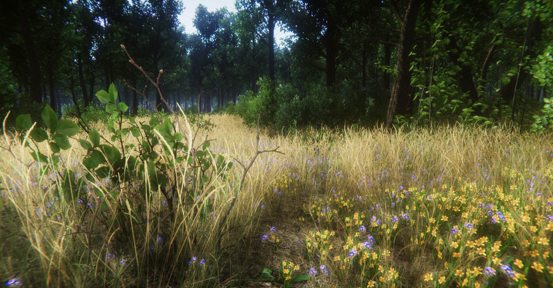 Oak Forest Environment Unity Update 1 2 Low-poly 3D model_18