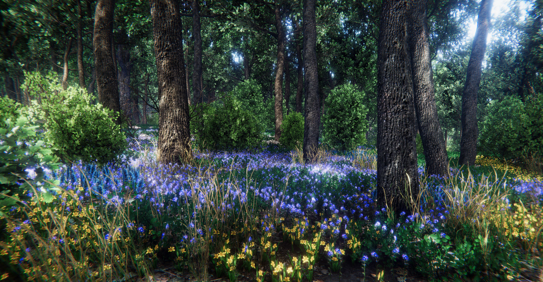 Oak Forest Environment Unity Update 1 2 Low-poly 3D model_31