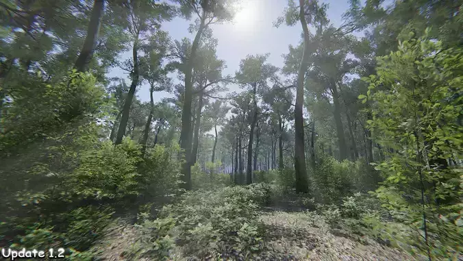 Oak Forest Environment Unity Update 1 2 Low-poly 3D model