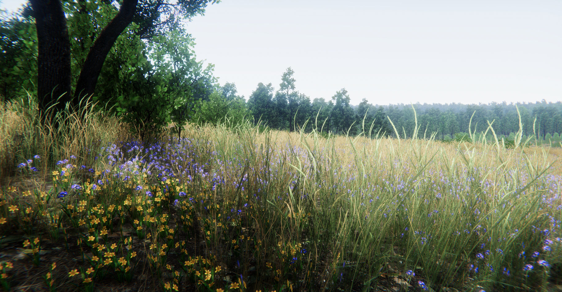 Oak Forest Environment Unity Update 1 2 Low-poly 3D model_36