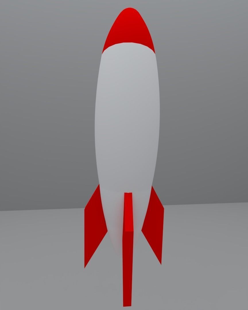 Rocket on box 3D print model_10