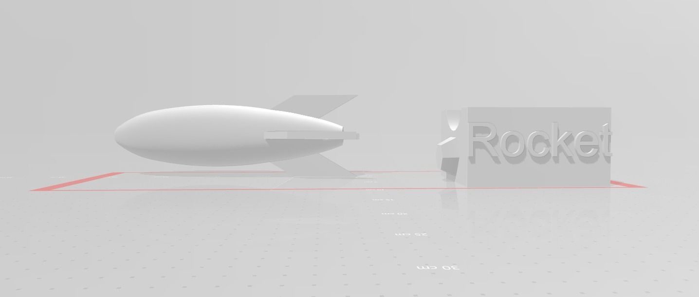 Rocket on box 3D print model_12