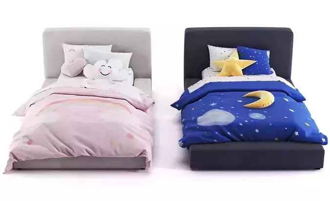 Alex Platform Bed 3D model