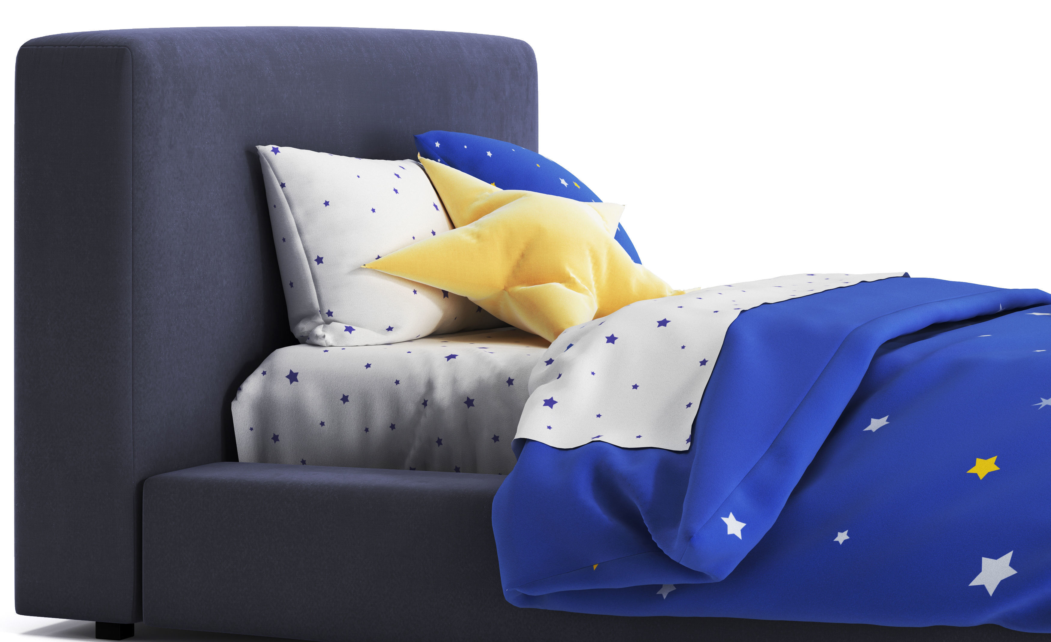 Alex Platform Bed 3D model_6