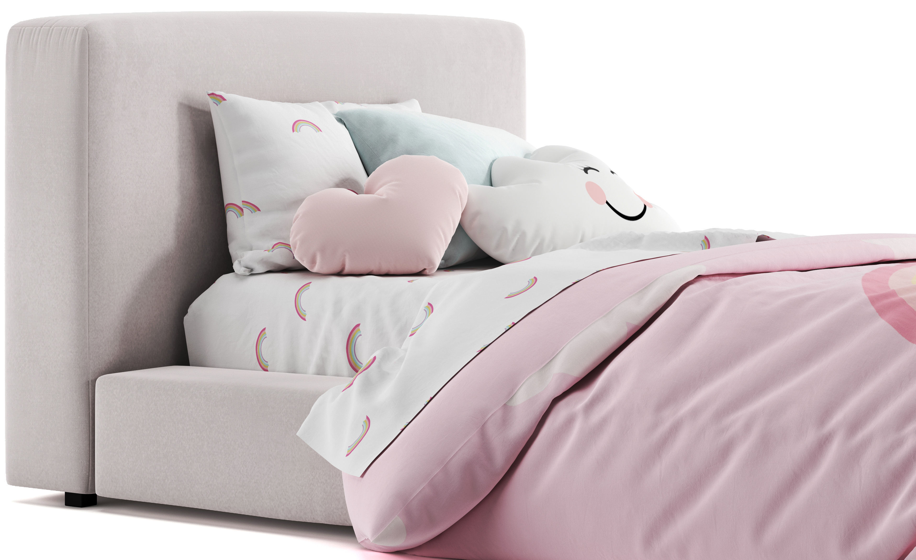 Alex Platform Bed 3D model_2