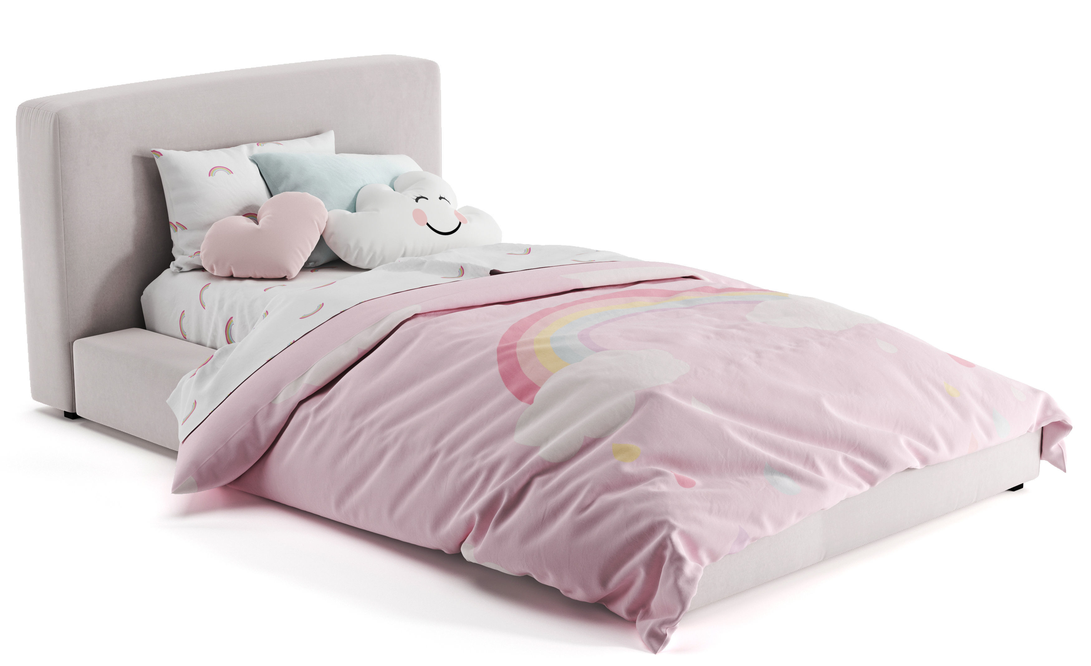 Alex Platform Bed 3D model_4