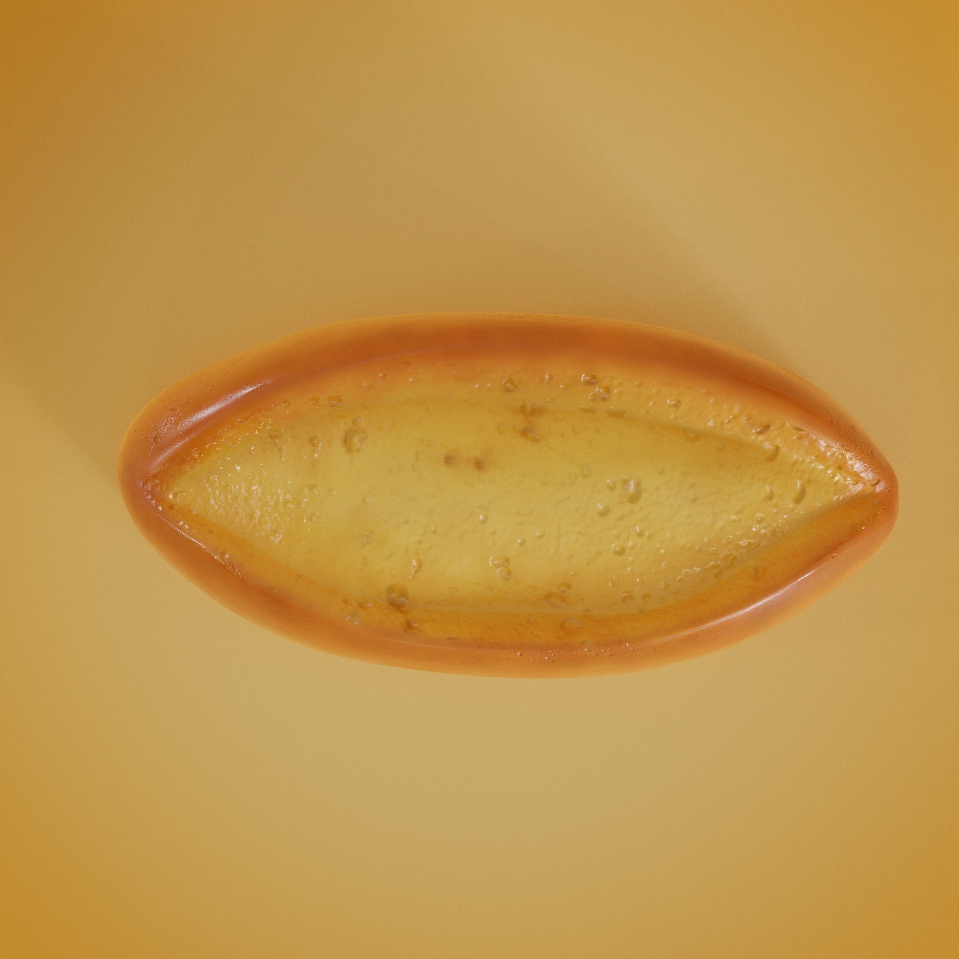 Small baguette bread cartoon 3D model_3