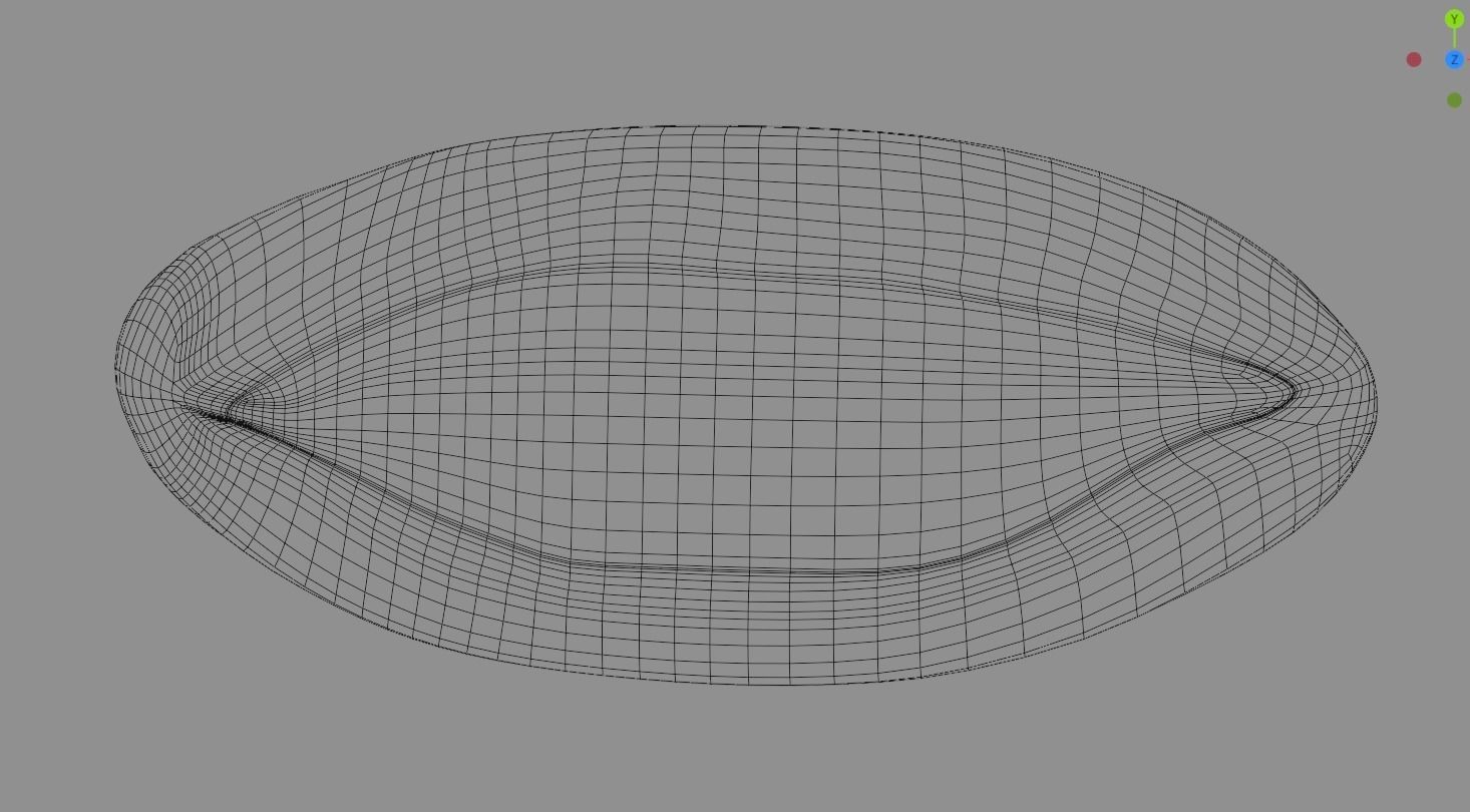 Small baguette bread cartoon 3D model_9