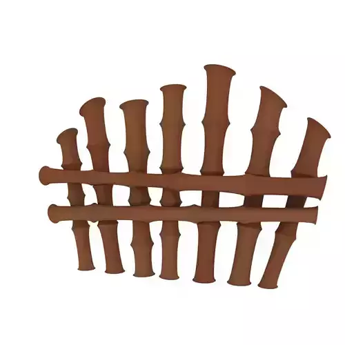 Bamboo fence 3D model