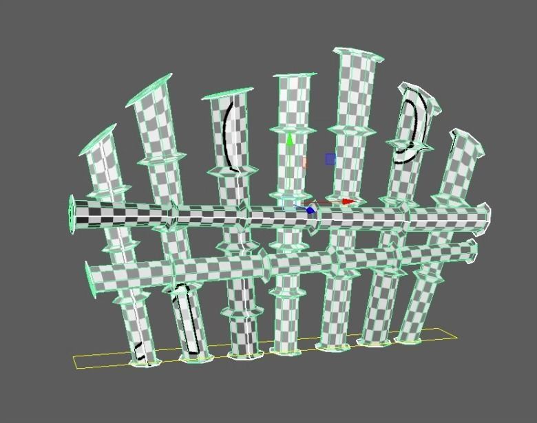 Bamboo fence 3D model_5