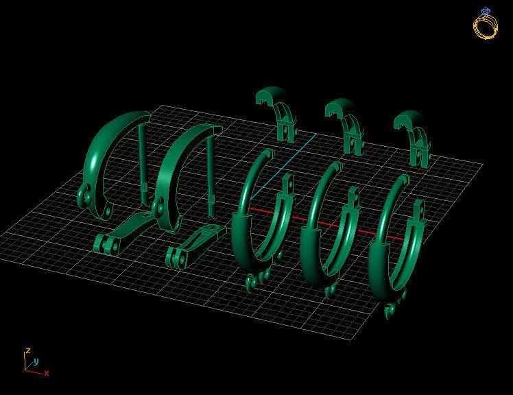 earring clasp 3D print model_4