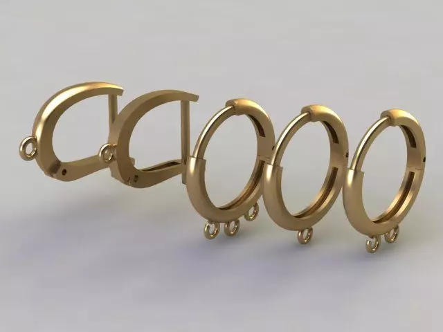 earring clasp 3D print model_0