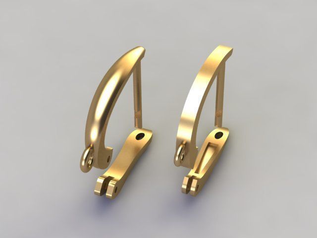 earring clasp 3D print model_2