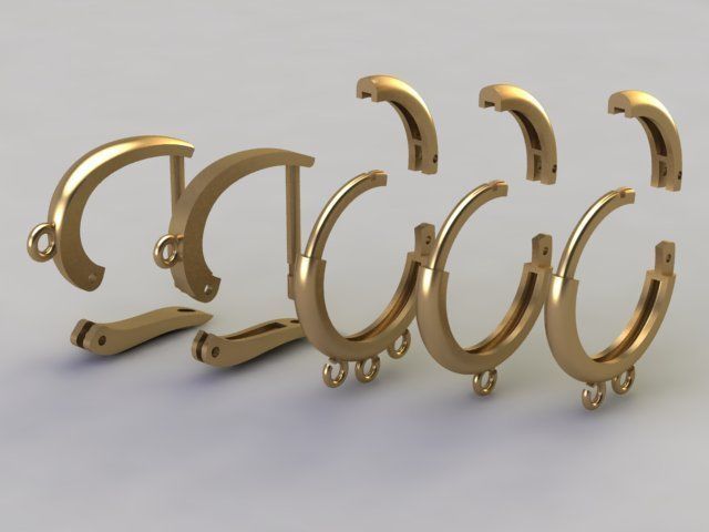 earring clasp 3D print model_1