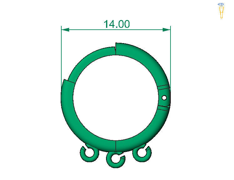 earring clasp 3D print model_5