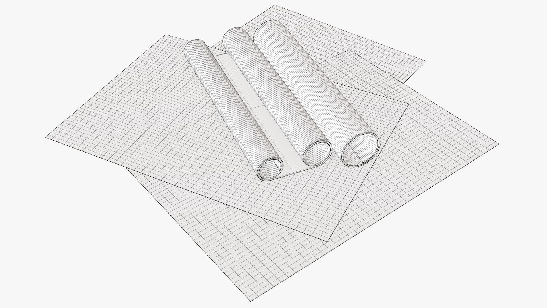 Paper scrolls and sheets 01 3D model_7