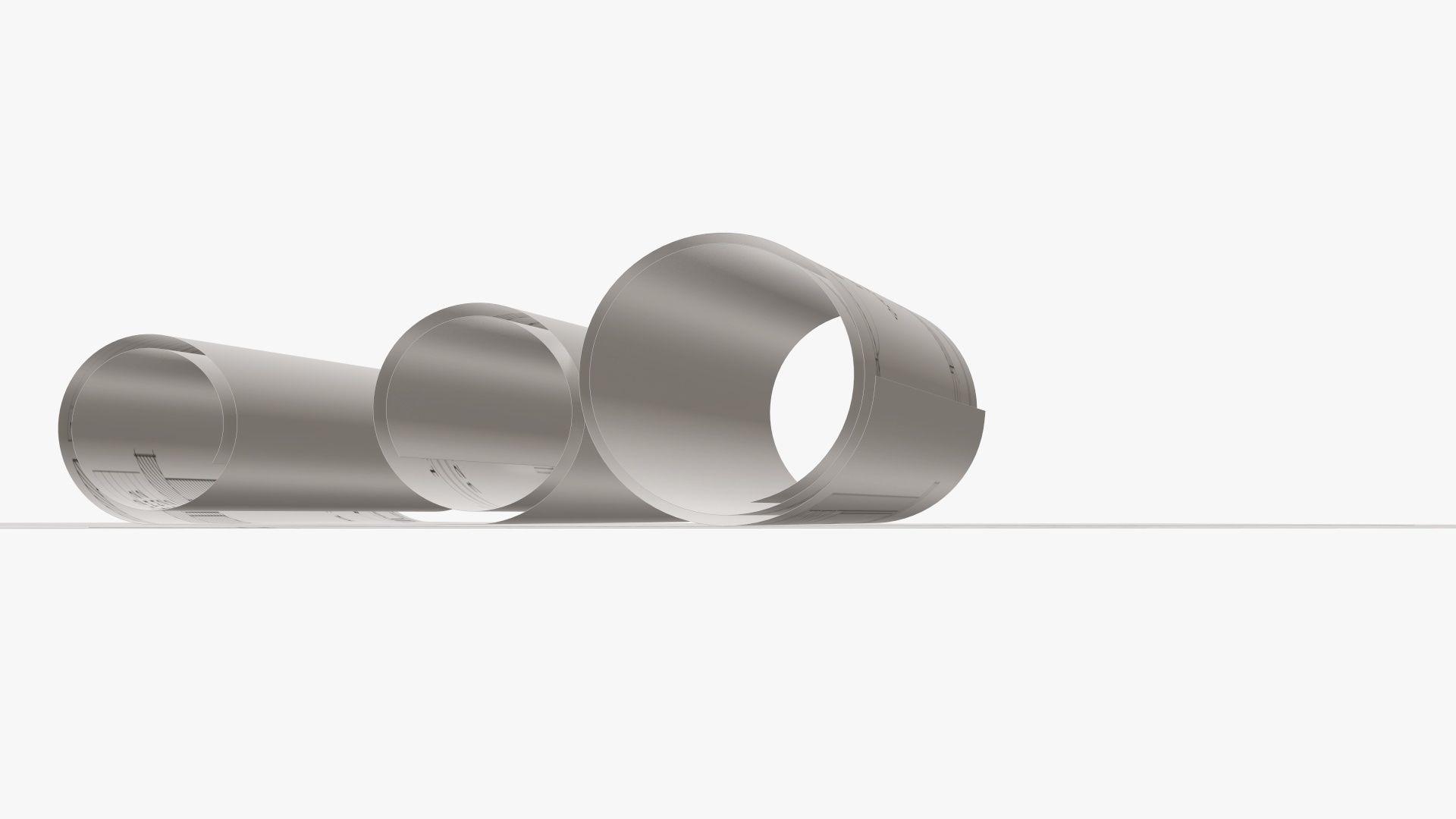 Paper scrolls and sheets 01 3D model_4