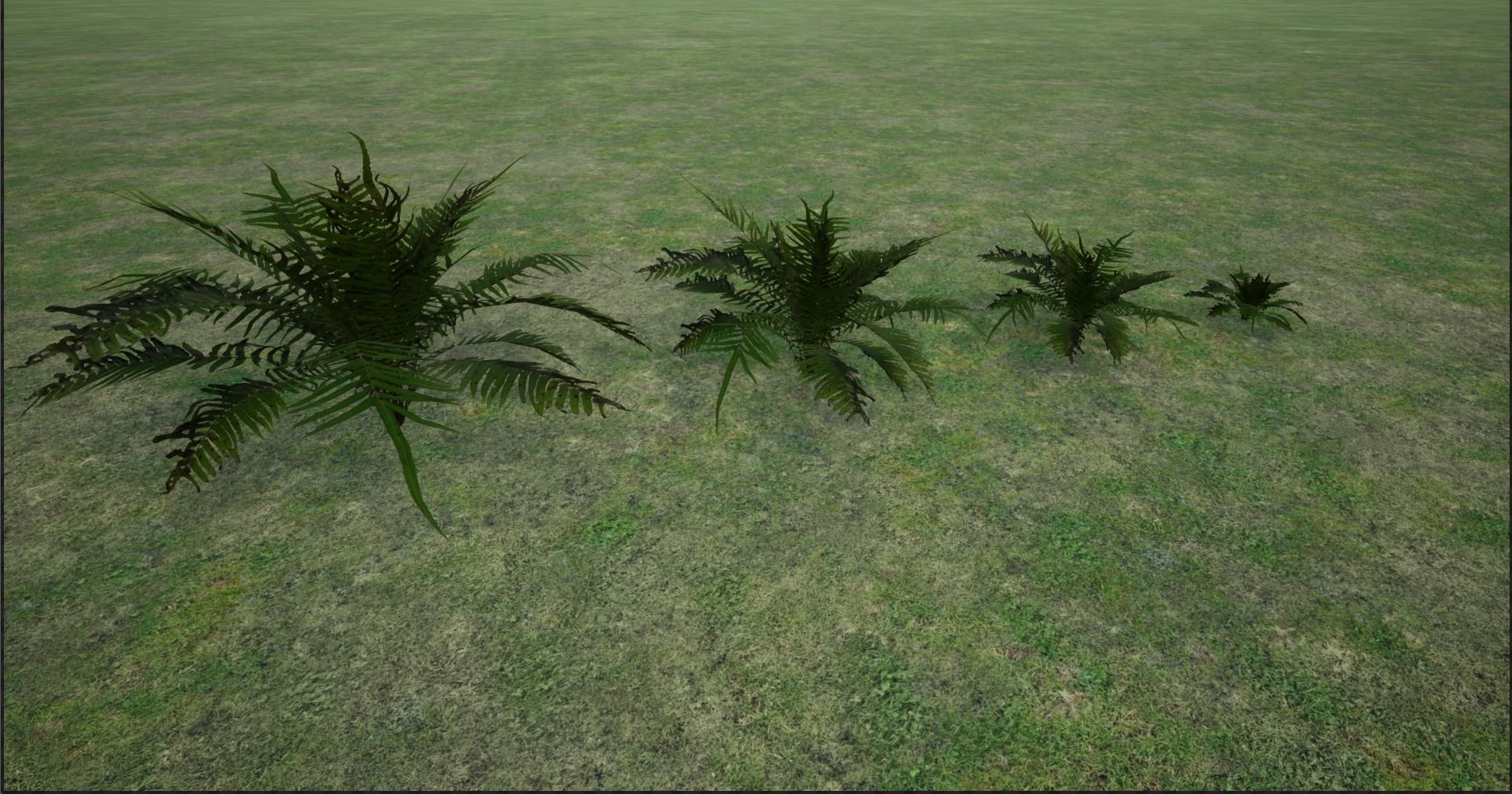 4K Lowpoly Fern Bush Plant Low-poly 3D model_13