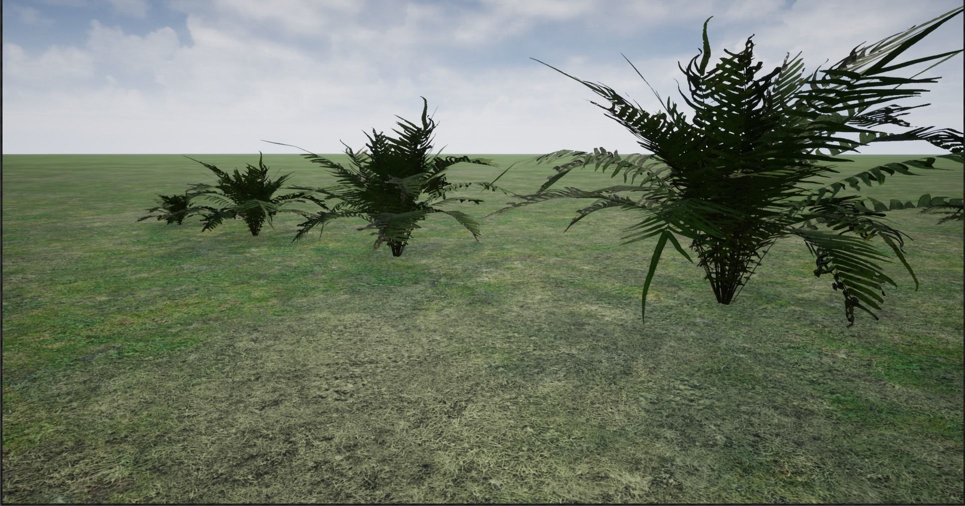 4K Lowpoly Fern Bush Plant Low-poly 3D model_17