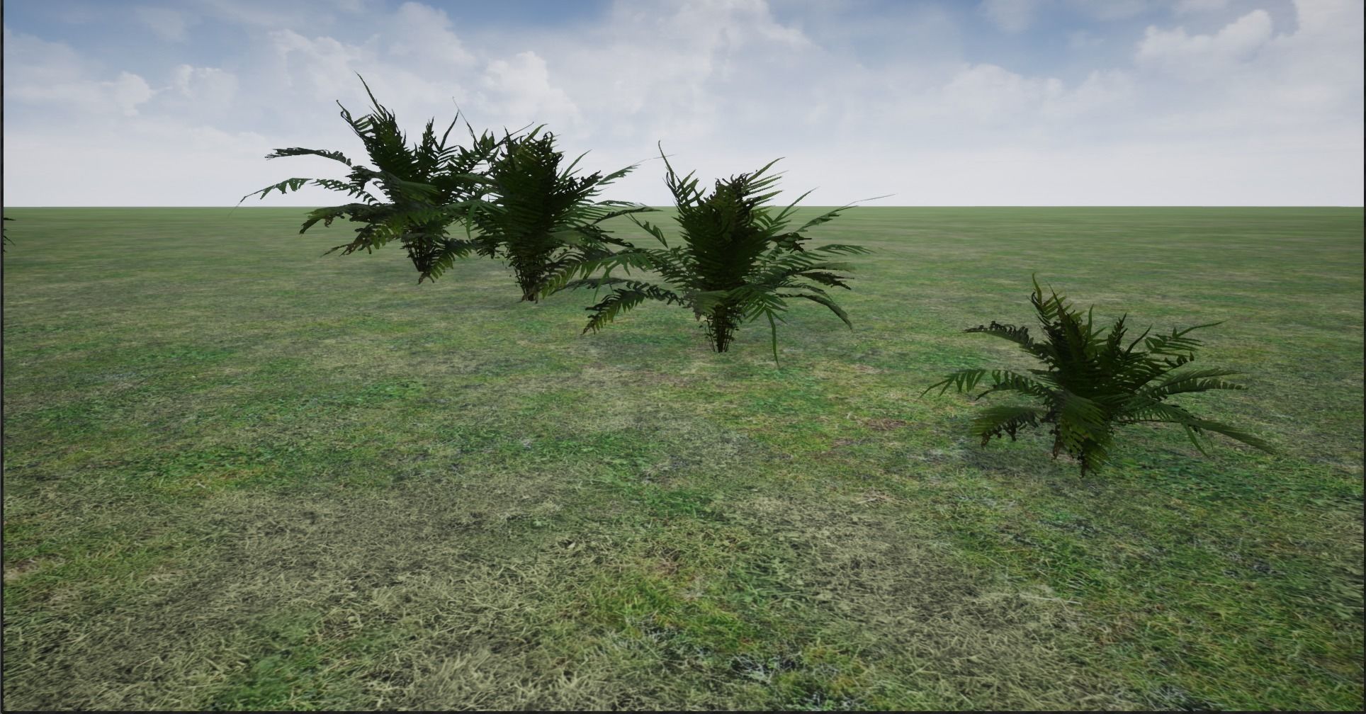 4K Lowpoly Fern Bush Plant Low-poly 3D model_14