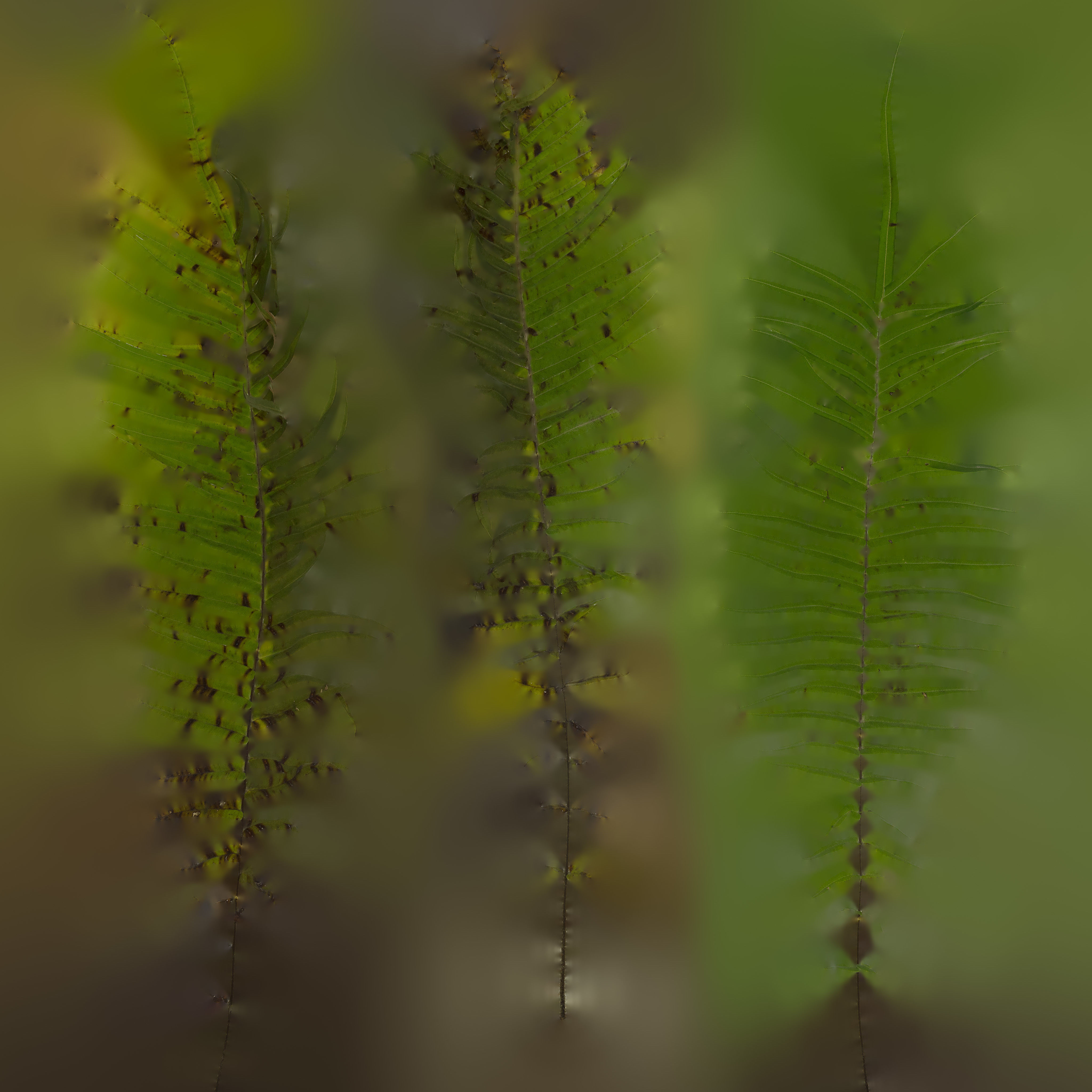 4K Lowpoly Fern Bush Plant Low-poly 3D model_18