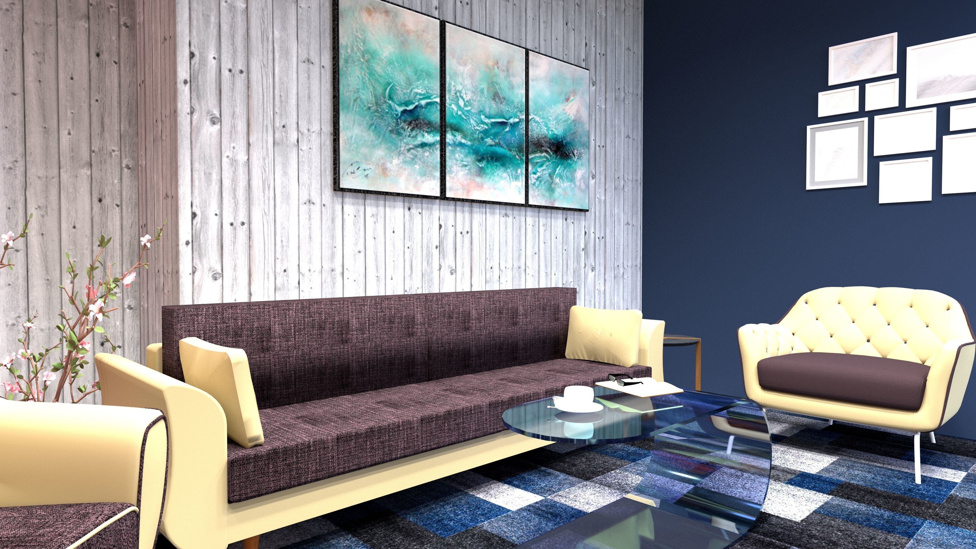 Modern VIP Waiting room  3D model_2