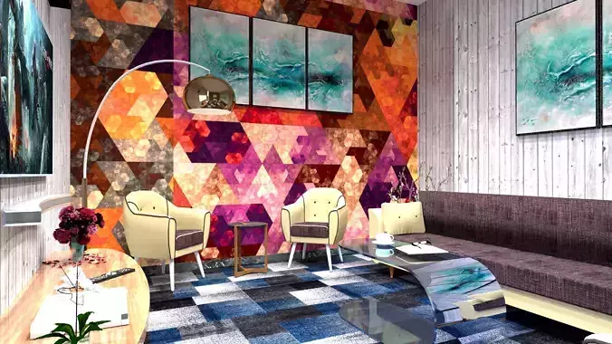 Modern VIP Waiting room  3D model
