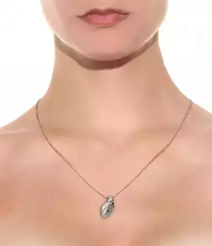 Necklace Heart 3D print model