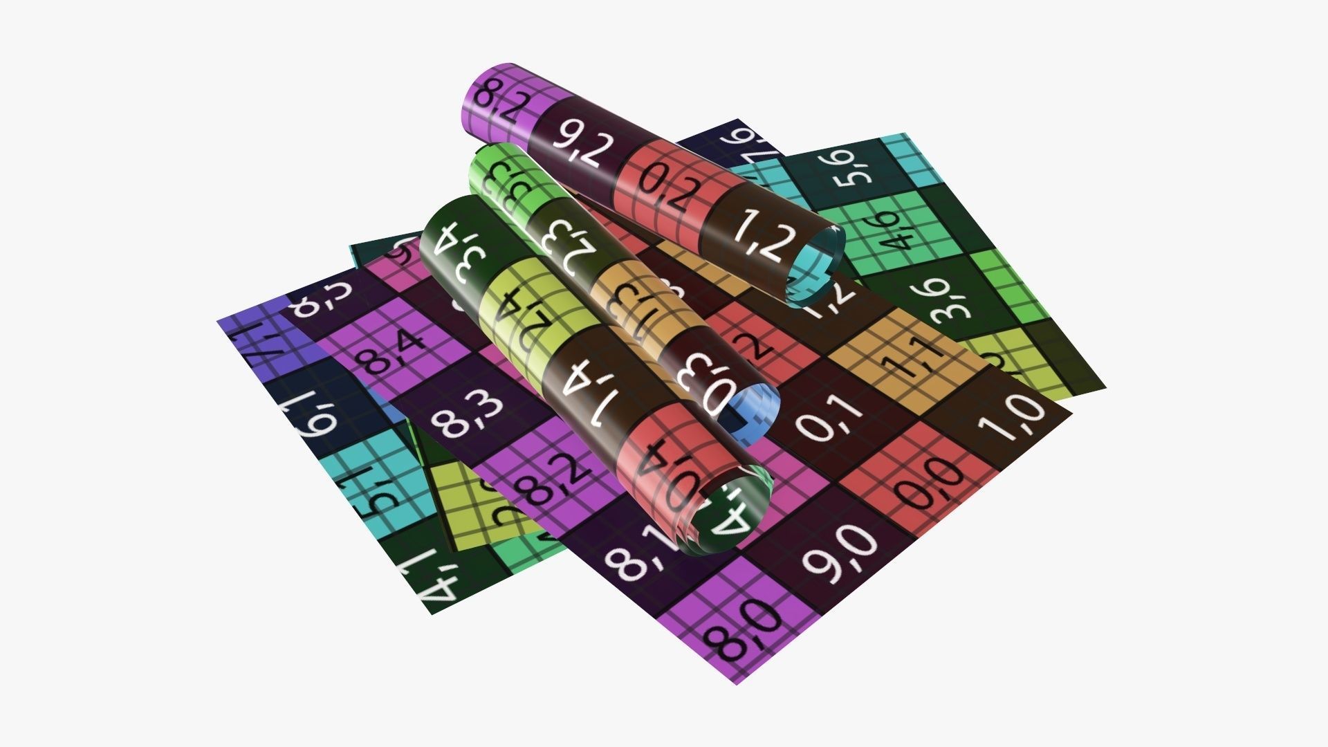 Paper scrolls and sheets 02 3D model_7