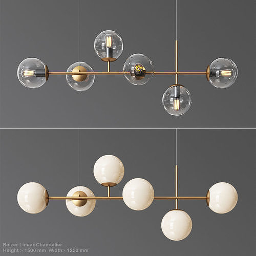 Raizer Linear Chandelier 3D model